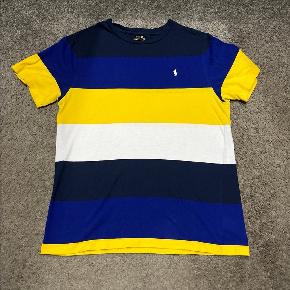 Polo Ralph Lauren Striped Blue and Yellow T-Shirt